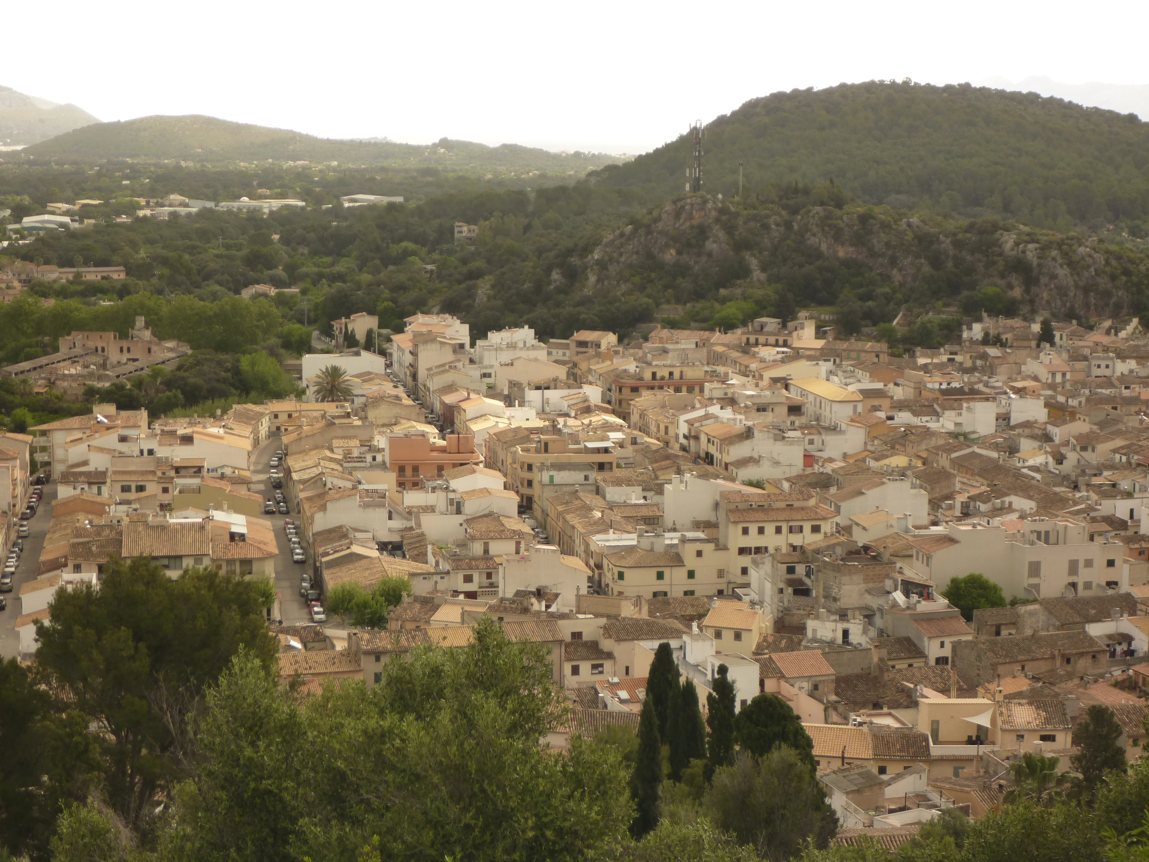 The 365 stone steps of the Calvari staircase in Pollença, leading up to a hilltop chapel