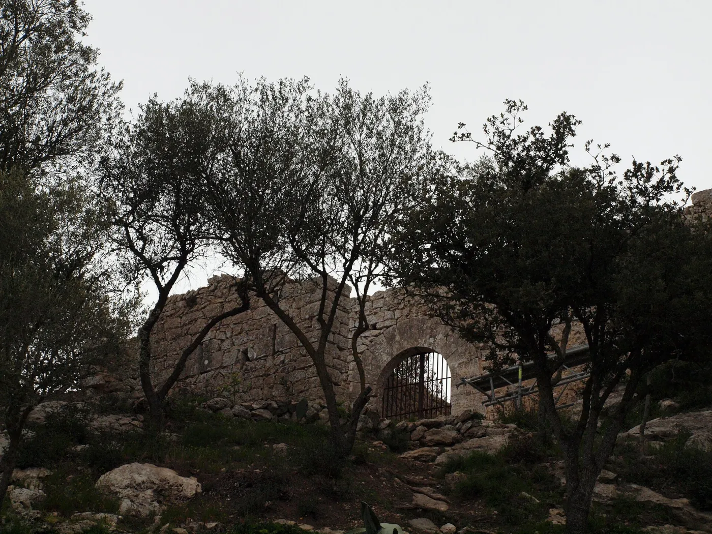 Panoramic view from Santueri Castle ruins near Felanitx, Mallorca