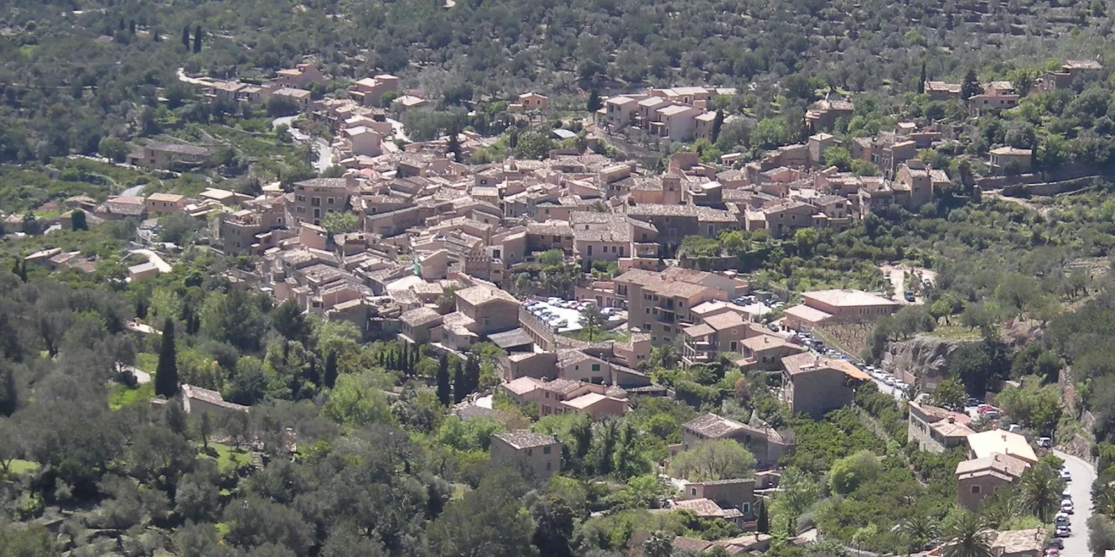 The stone houses and narrow streets of Fornalutx village near Sóller